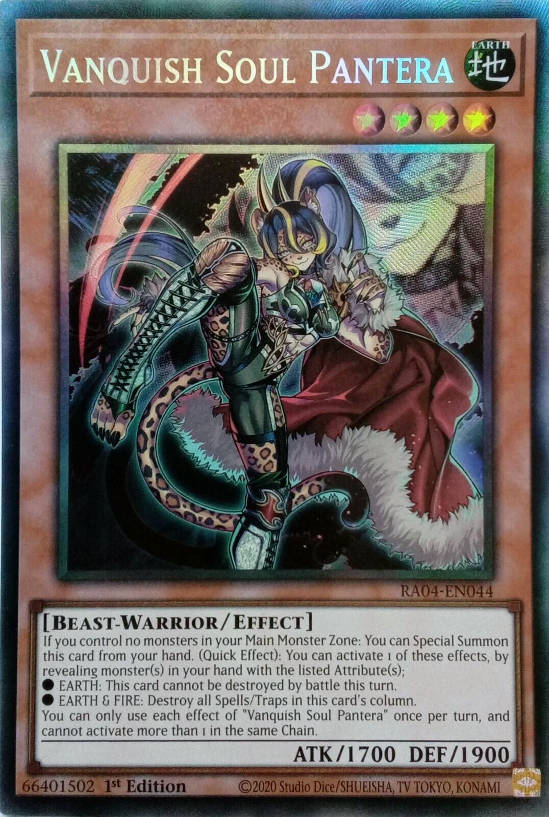 Vanquish Soul Pantera [RA04-EN044] Prismatic Collector's Rare | Black Swamp Games
