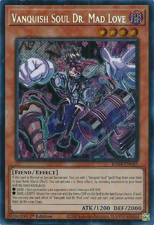 Vanquish Soul Dr. Mad Love [RA04-EN045] Secret Rare | Black Swamp Games