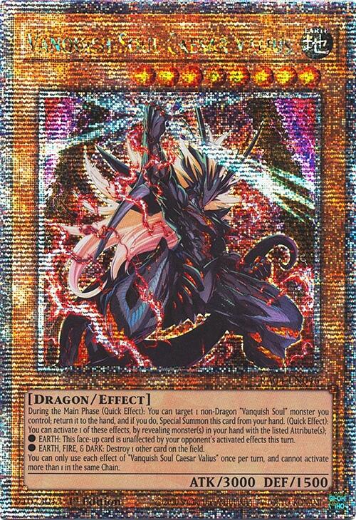 Vanquish Soul Caesar Valius [RA04-EN046] Quarter Century Secret Rare | Black Swamp Games