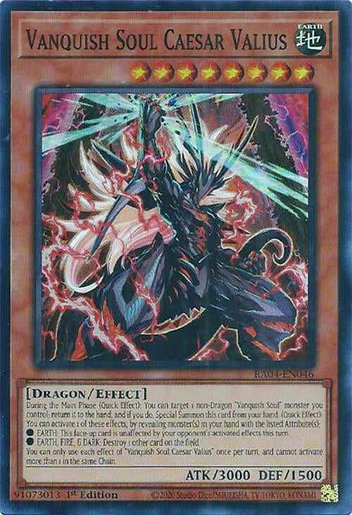 Vanquish Soul Caesar Valius [RA04-EN046] Super Rare | Black Swamp Games