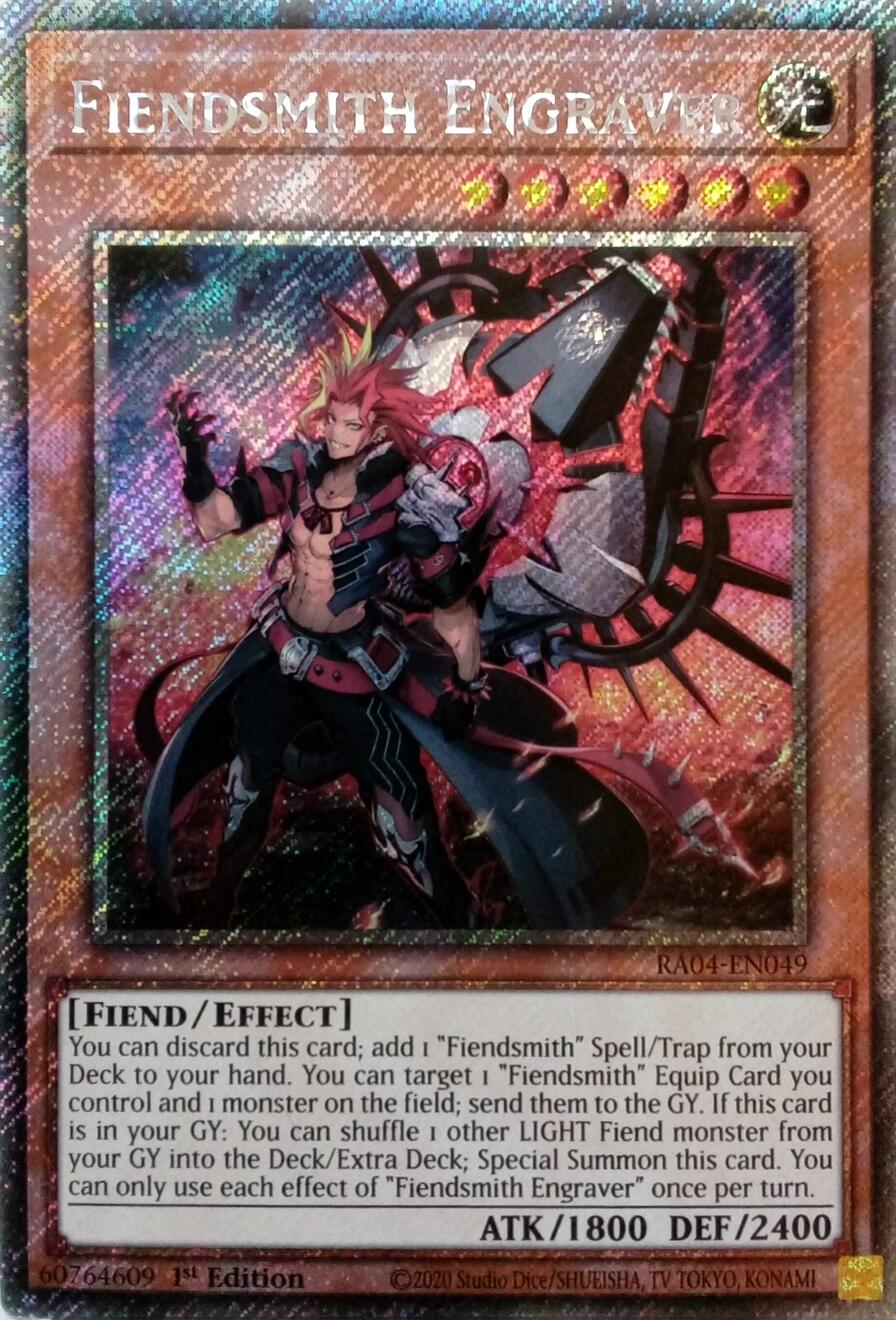 Fiendsmith Engraver [RA04-EN049] Platinum Secret Rare | Black Swamp Games