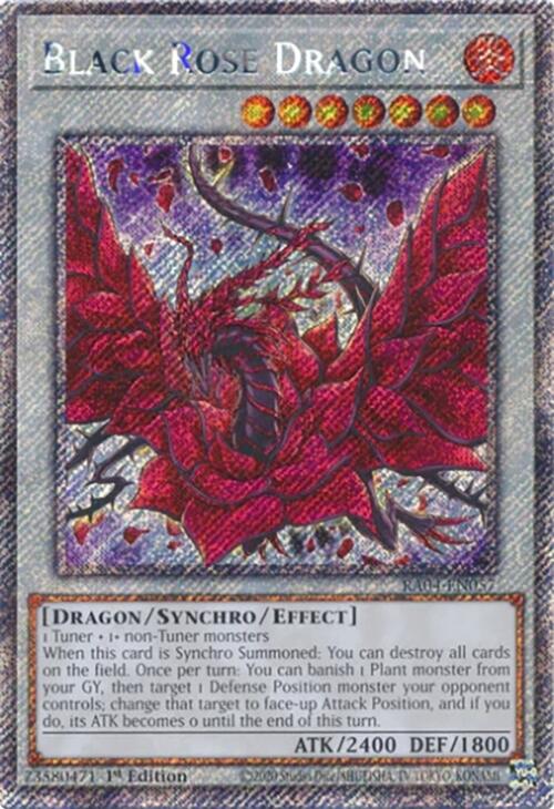 Black Rose Dragon [RA04-EN057] Platinum Secret Rare | Black Swamp Games