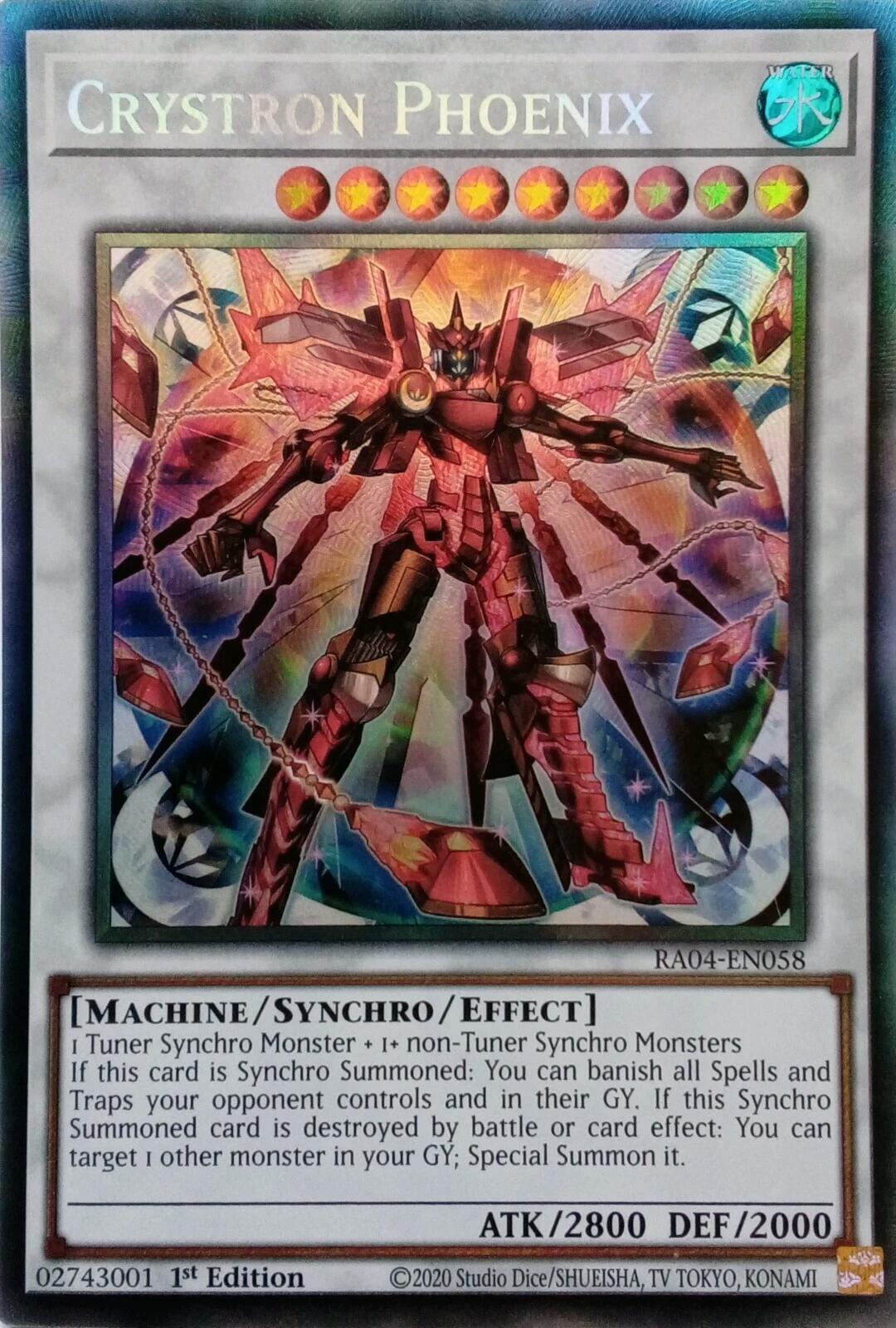Crystron Phoenix [RA04-EN058] Prismatic Collector's Rare | Black Swamp Games