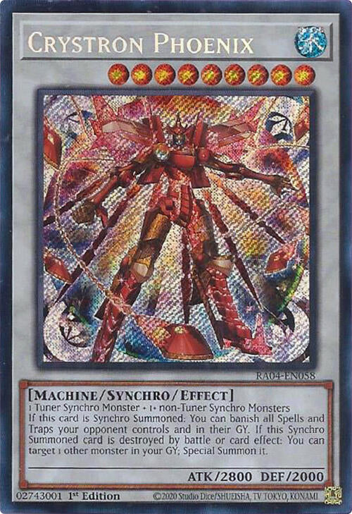 Crystron Phoenix [RA04-EN058] Secret Rare | Black Swamp Games