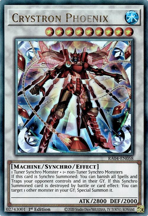 Crystron Phoenix [RA04-EN058] Prismatic Ultimate Rare | Black Swamp Games