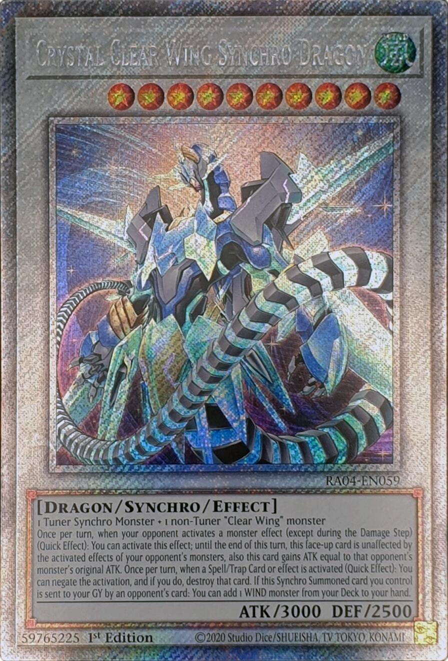 Crystal Clear Wing Synchro Dragon [RA04-EN059] Platinum Secret Rare | Black Swamp Games