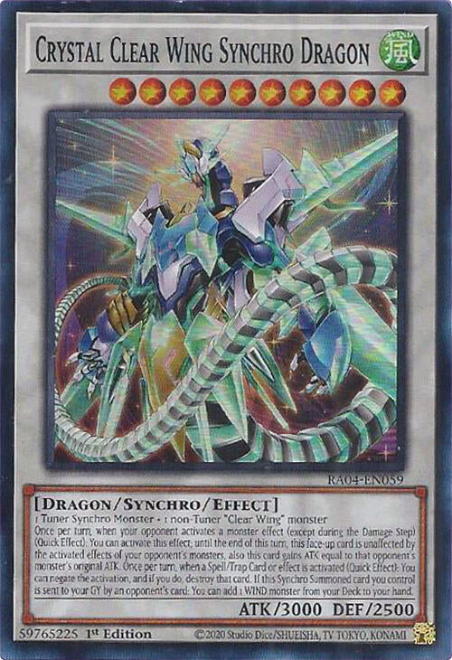 Crystal Clear Wing Synchro Dragon [RA04-EN059] Super Rare | Black Swamp Games