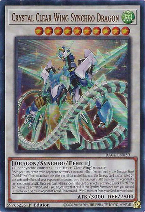 Crystal Clear Wing Synchro Dragon [RA04-EN059] Ultra Rare | Black Swamp Games