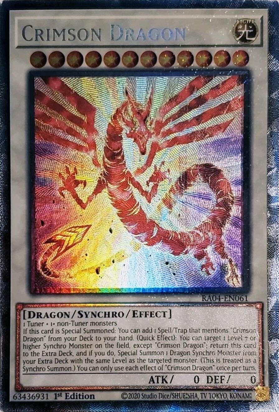 Crimson Dragon (card) [RA04-EN061] Prismatic Collector's Rare | Black Swamp Games