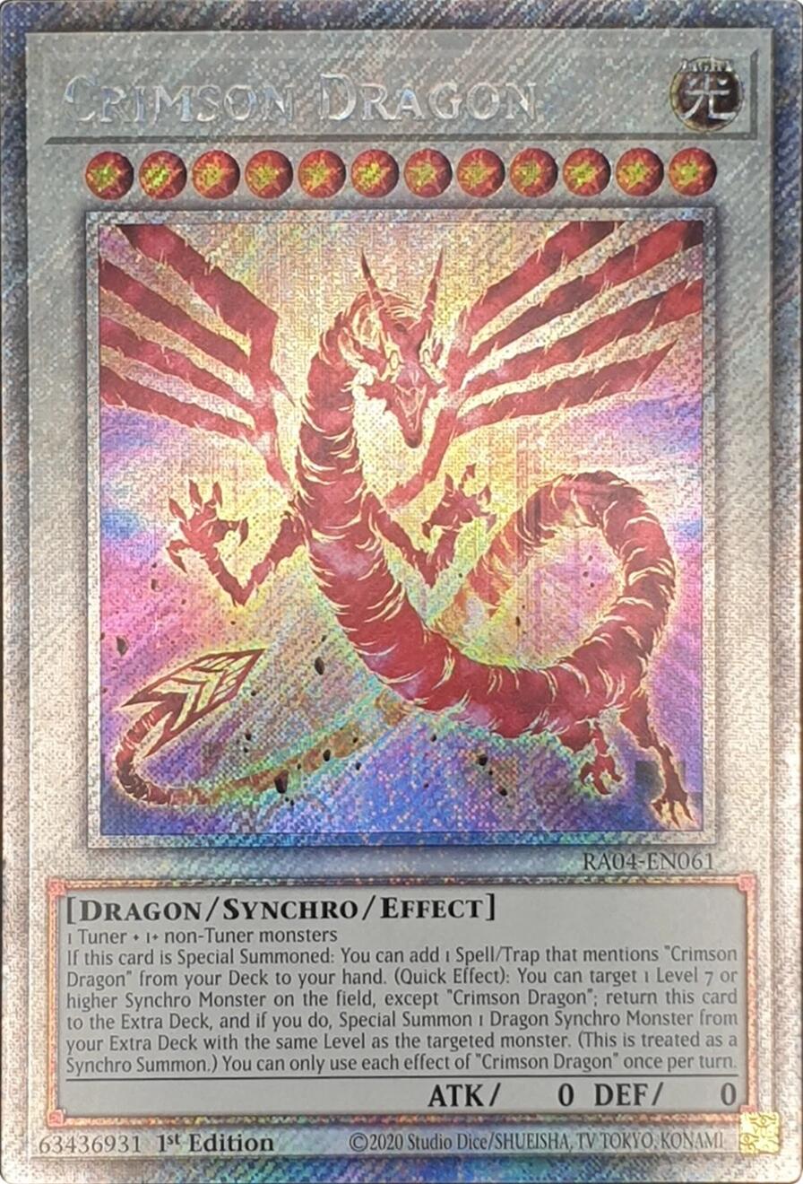 Crimson Dragon (card) [RA04-EN061] Platinum Secret Rare | Black Swamp Games
