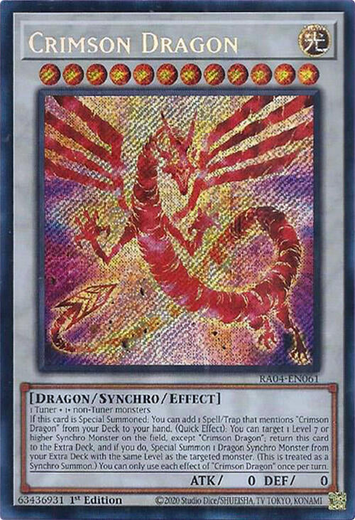 Crimson Dragon (card) [RA04-EN061] Secret Rare | Black Swamp Games