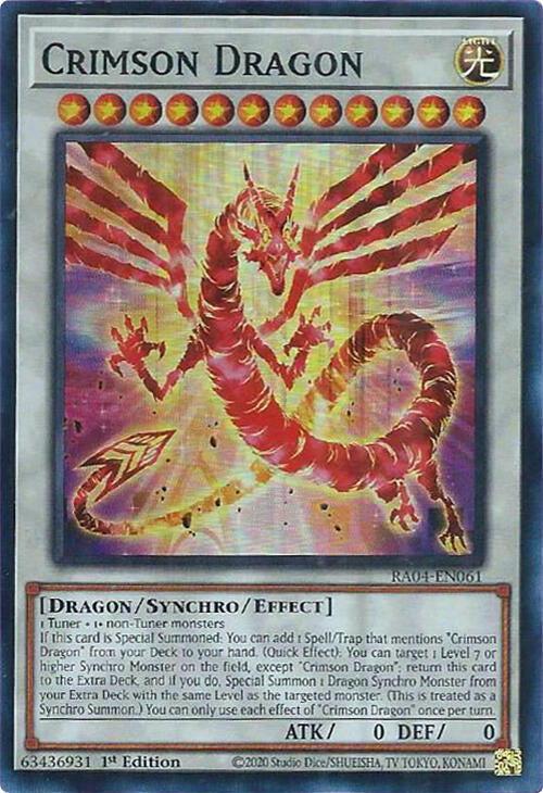 Crimson Dragon (card) [RA04-EN061] Super Rare | Black Swamp Games