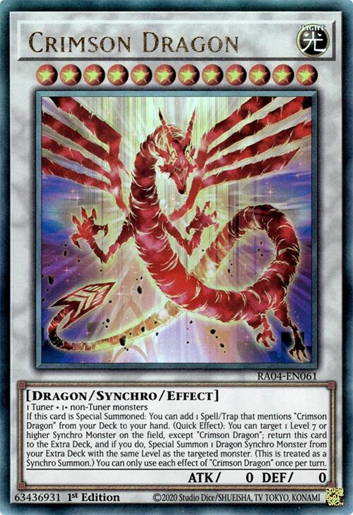 Crimson Dragon (card) [RA04-EN061] Prismatic Ultimate Rare | Black Swamp Games
