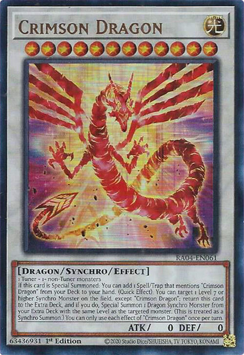 Crimson Dragon (card) [RA04-EN061] Ultra Rare | Black Swamp Games