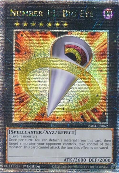 Number 11: Big Eye [RA04-EN062] Quarter Century Secret Rare | Black Swamp Games