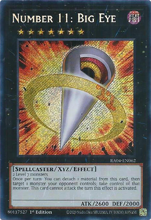 Number 11: Big Eye [RA04-EN062] Secret Rare | Black Swamp Games