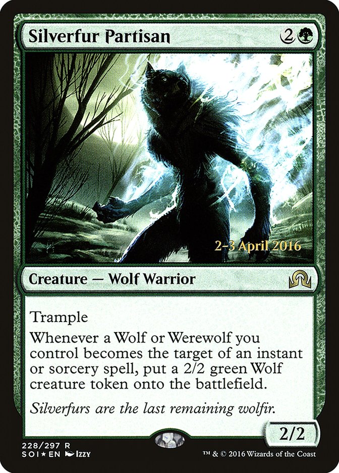 Silverfur Partisan [Shadows over Innistrad Prerelease Promos] | Black Swamp Games