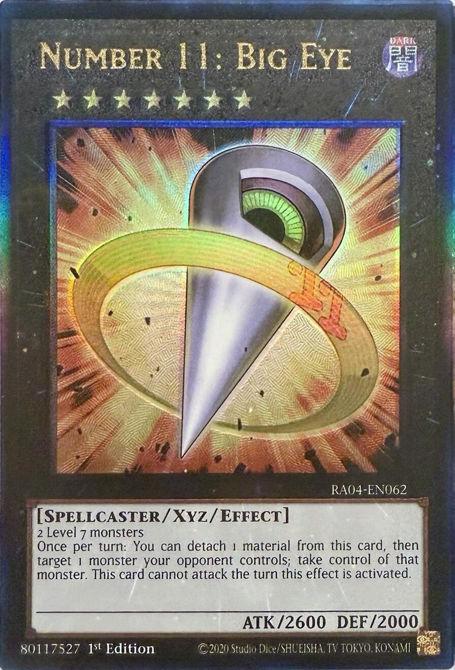 Number 11: Big Eye [RA04-EN062] Prismatic Ultimate Rare | Black Swamp Games