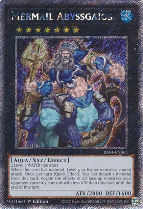 Mermail Abyssgaios [RA04-EN065] Platinum Secret Rare | Black Swamp Games