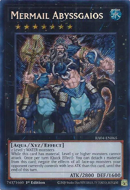 Mermail Abyssgaios [RA04-EN065] Secret Rare | Black Swamp Games
