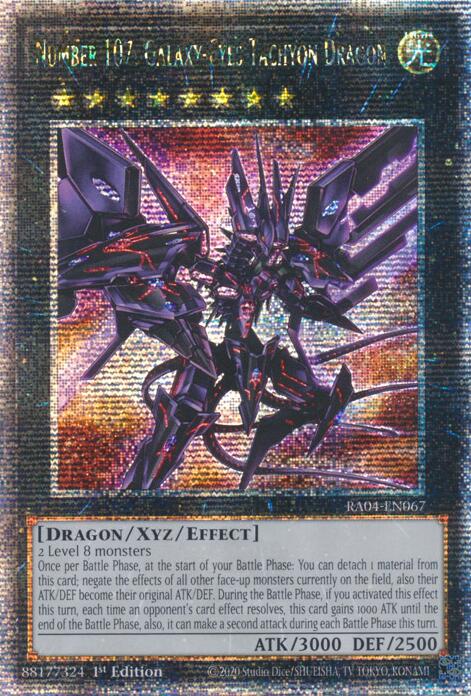 Number 107: Galaxy-Eyes Tachyon Dragon [RA04-EN067] Quarter Century Secret Rare | Black Swamp Games