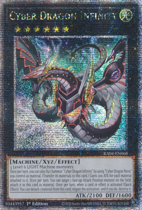 Cyber Dragon Infinity (Alternate Art) [RA04-EN068] Quarter Century Secret Rare | Black Swamp Games