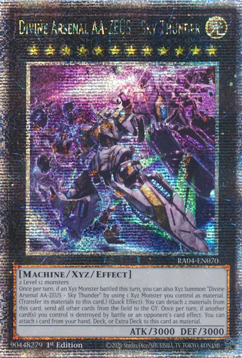 Divine Arsenal AA-ZEUS - Sky Thunder (New Art) [RA04-EN070] Quarter Century Secret Rare | Black Swamp Games