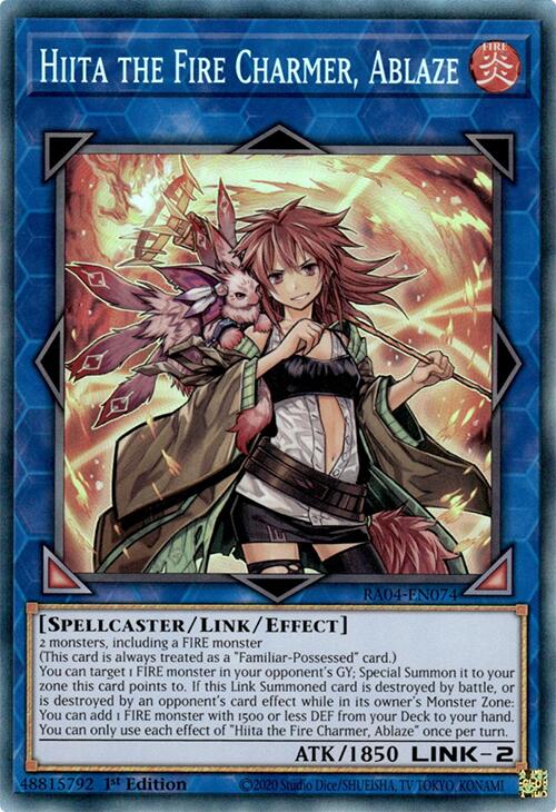 Hiita the Fire Charmer, Ablaze [RA04-EN074] Prismatic Collector's Rare | Black Swamp Games