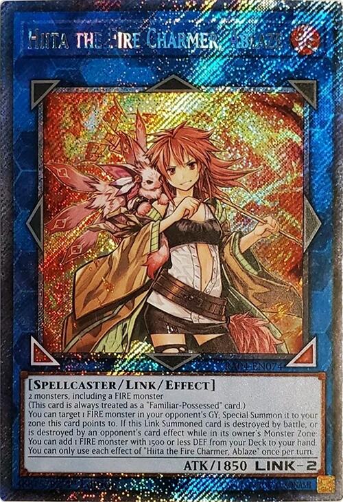 Hiita the Fire Charmer, Ablaze [RA04-EN074] Platinum Secret Rare | Black Swamp Games