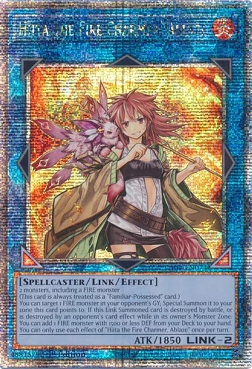Hiita the Fire Charmer, Ablaze [RA04-EN074] Quarter Century Secret Rare | Black Swamp Games