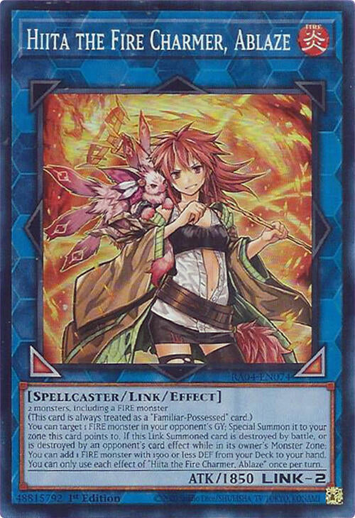 Hiita the Fire Charmer, Ablaze [RA04-EN074] Super Rare | Black Swamp Games