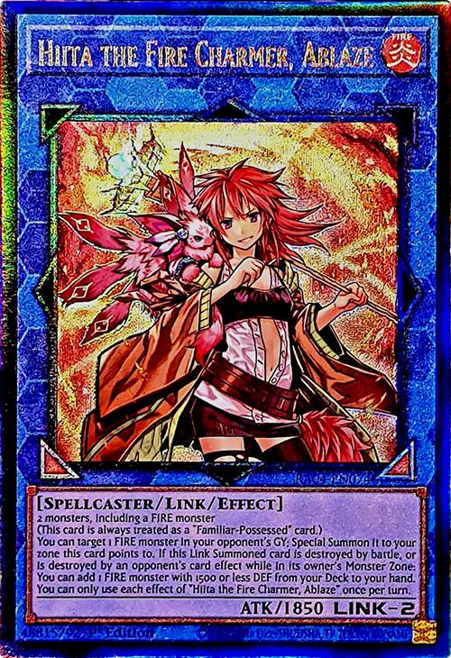 Hiita the Fire Charmer, Ablaze [RA04-EN074] Prismatic Ultimate Rare | Black Swamp Games