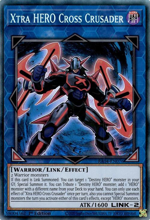 Xtra HERO Cross Crusader [RA04-EN076] Prismatic Collector's Rare | Black Swamp Games