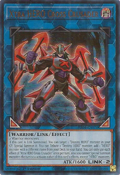 Xtra HERO Cross Crusader [RA04-EN076] Ultra Rare | Black Swamp Games