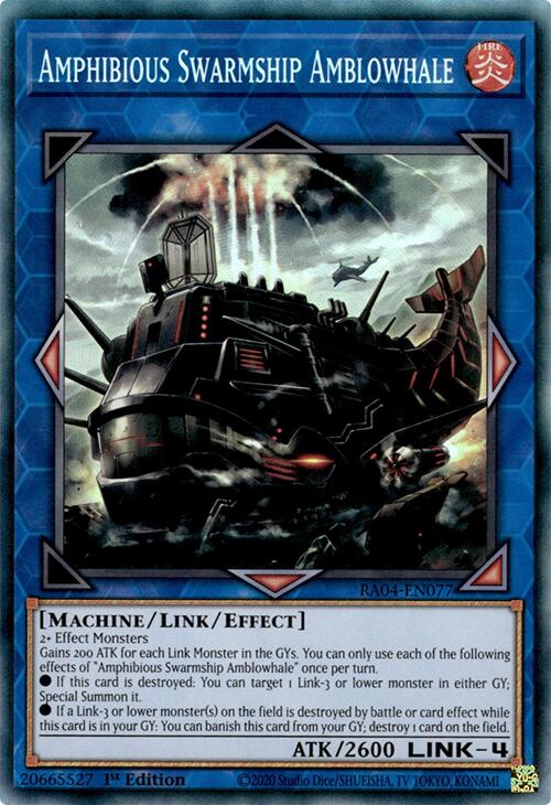 Amphibious Swarmship Amblowhale [RA04-EN077] Prismatic Collector's Rare | Black Swamp Games