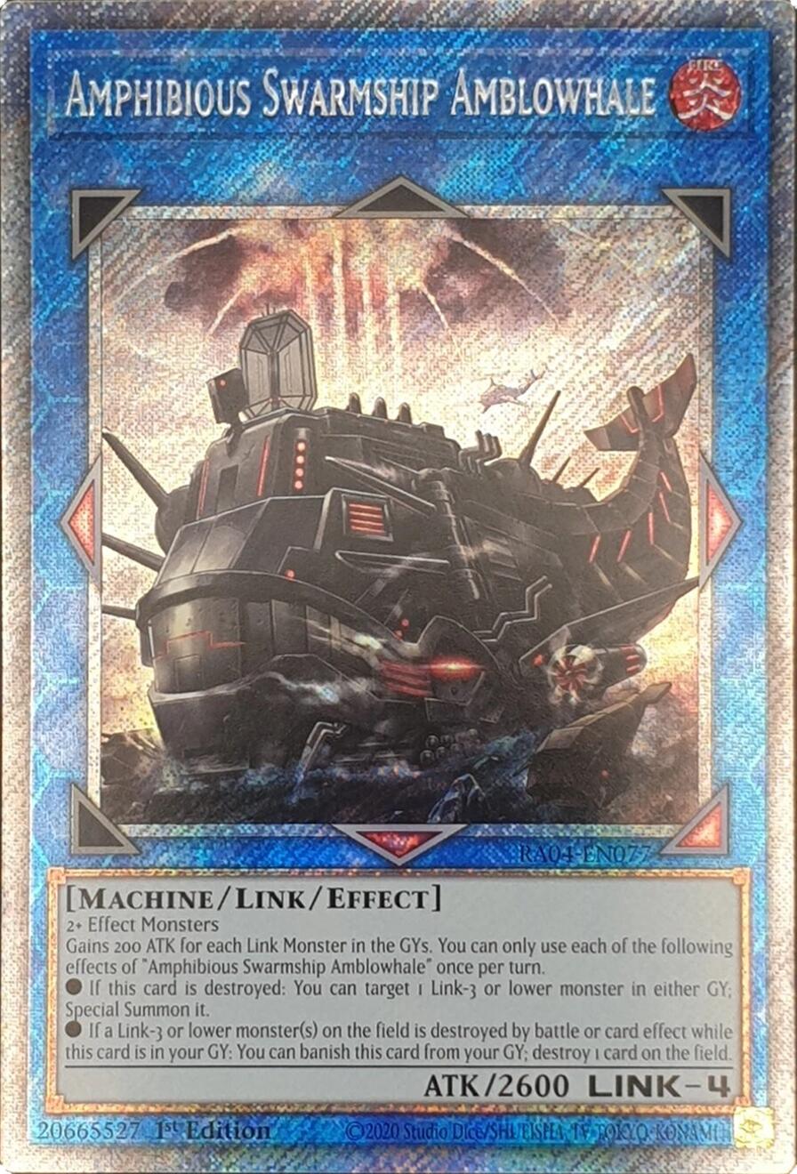 Amphibious Swarmship Amblowhale [RA04-EN077] Platinum Secret Rare | Black Swamp Games
