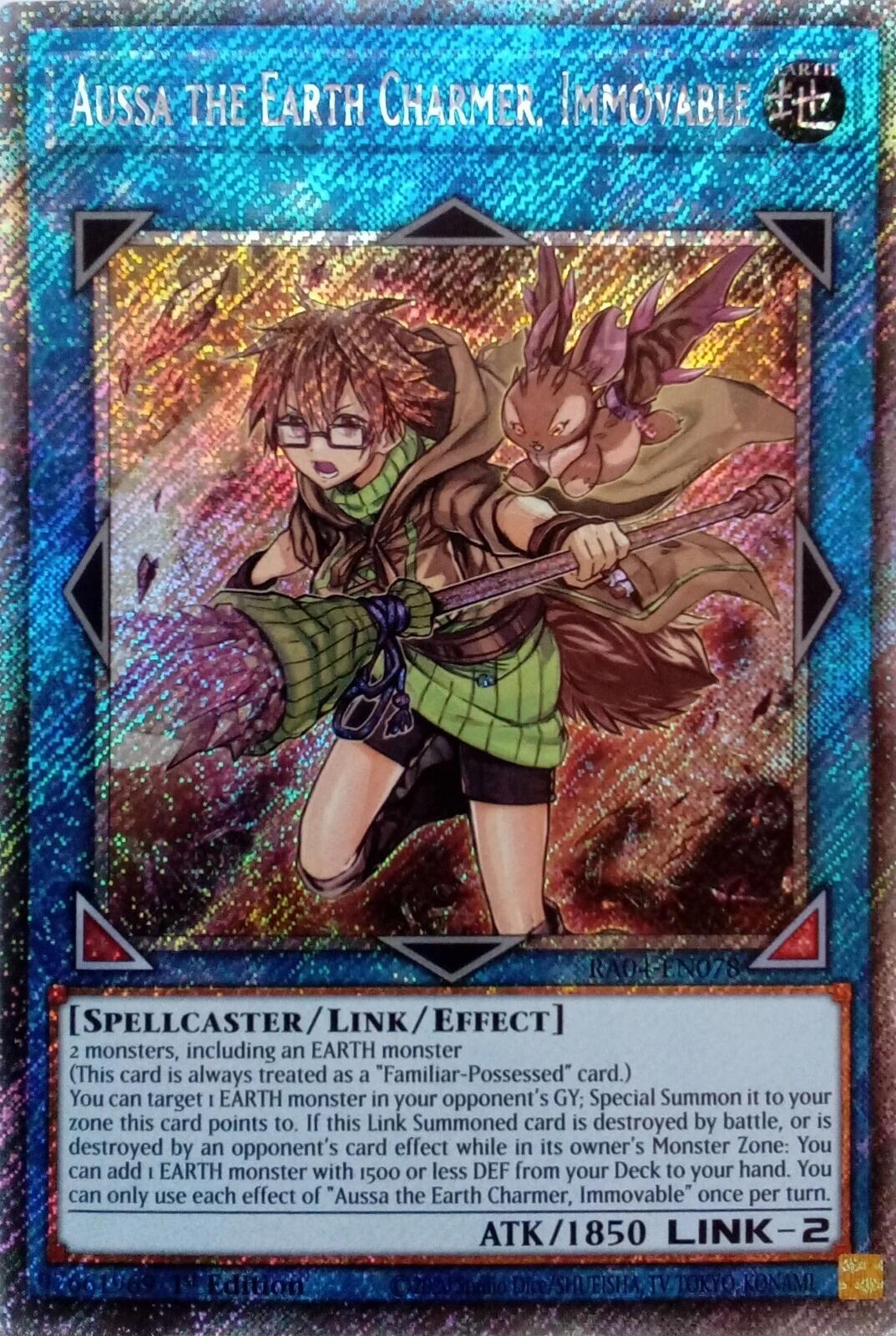 Aussa the Earth Charmer, Immovable [RA04-EN078] Platinum Secret Rare | Black Swamp Games