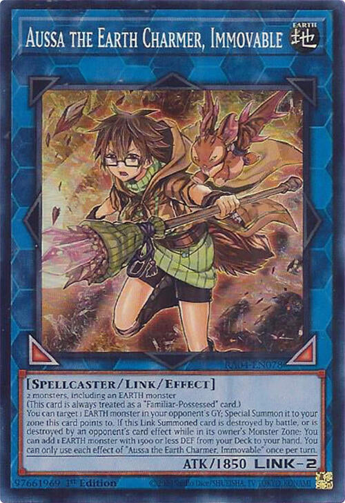 Aussa the Earth Charmer, Immovable [RA04-EN078] Super Rare | Black Swamp Games
