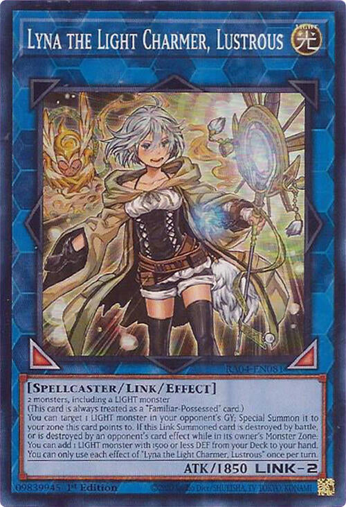 Lyna the Light Charmer, Lustrous [RA04-EN081] Super Rare | Black Swamp Games