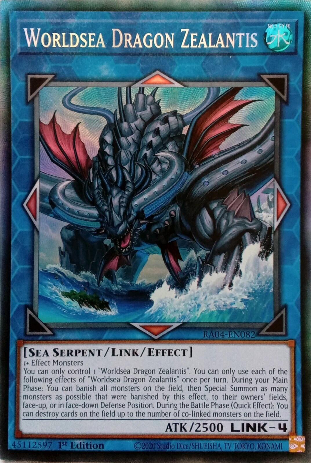 Worldsea Dragon Zealantis [RA04-EN082] Prismatic Collector's Rare | Black Swamp Games