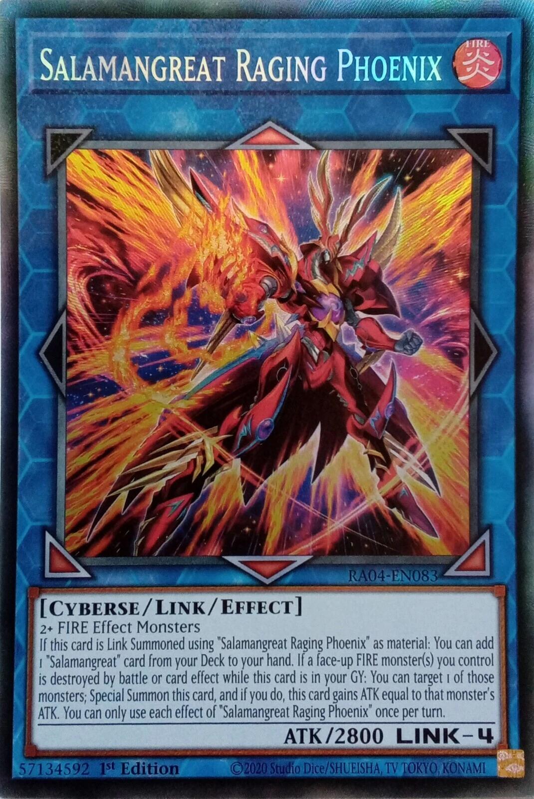 Salamangreat Raging Phoenix [RA04-EN083] Prismatic Collector's Rare | Black Swamp Games