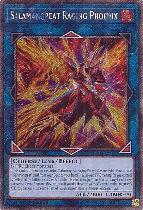 Salamangreat Raging Phoenix [RA04-EN083] Platinum Secret Rare | Black Swamp Games