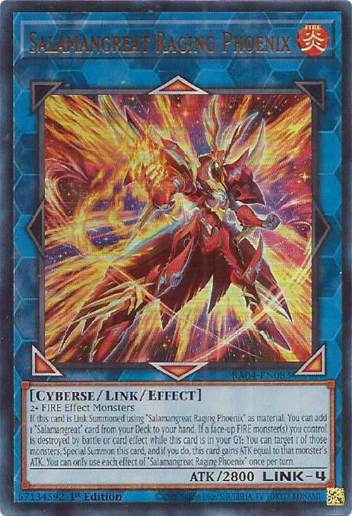 Salamangreat Raging Phoenix [RA04-EN083] Ultra Rare | Black Swamp Games