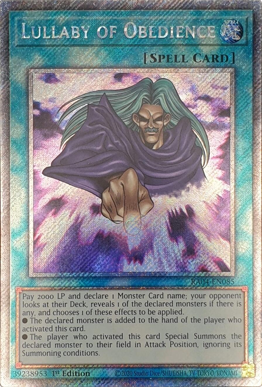 Lullaby of Obedience [RA04-EN085] Platinum Secret Rare | Black Swamp Games