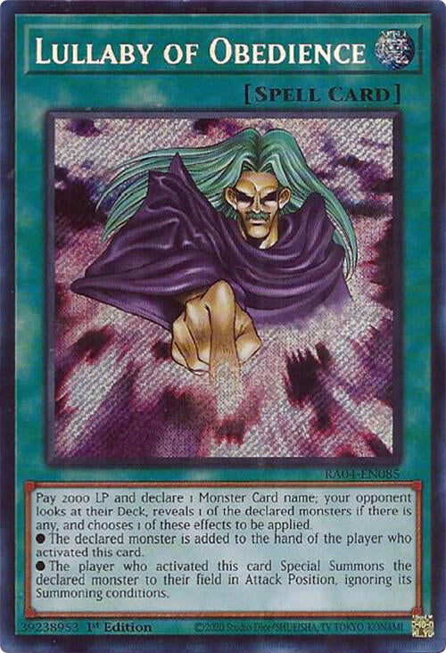 Lullaby of Obedience [RA04-EN085] Secret Rare | Black Swamp Games