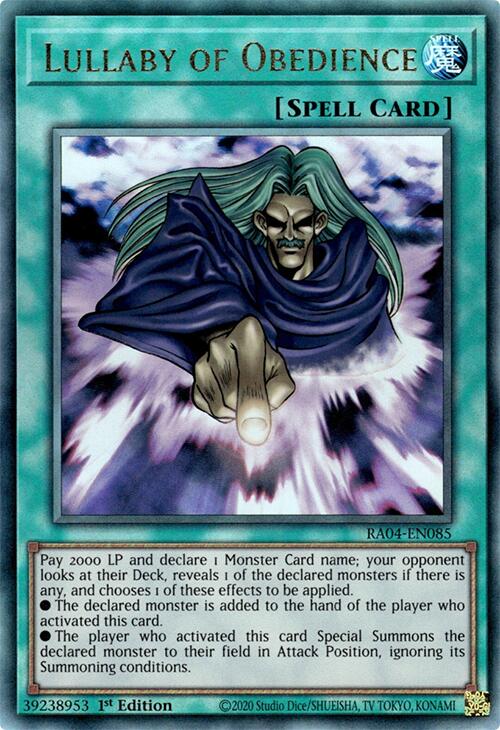 Lullaby of Obedience [RA04-EN085] Prismatic Ultimate Rare | Black Swamp Games