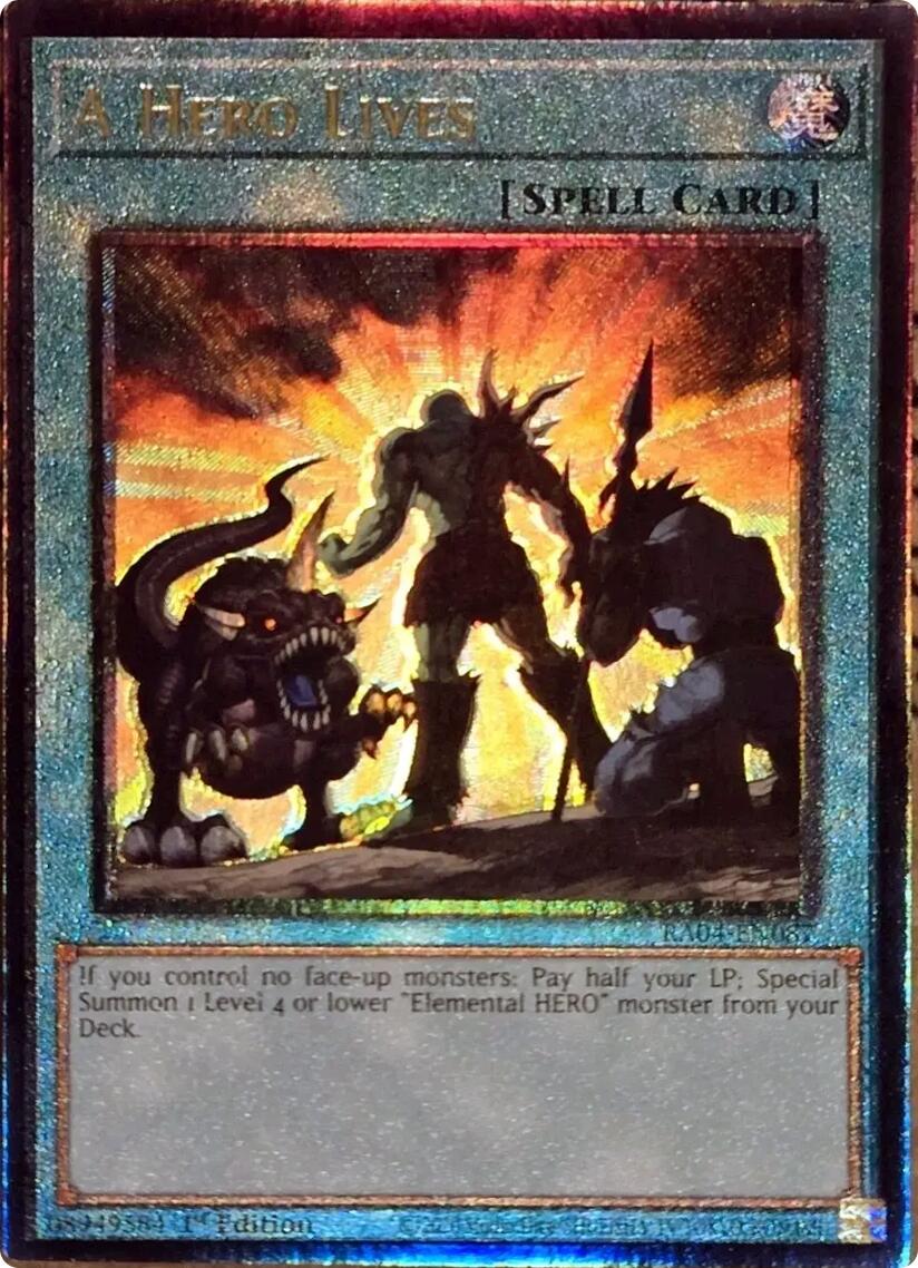 A Hero Lives [RA04-EN087] Prismatic Ultimate Rare | Black Swamp Games