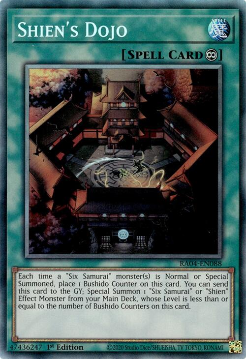 Shien's Dojo [RA04-EN088] Prismatic Collector's Rare | Black Swamp Games