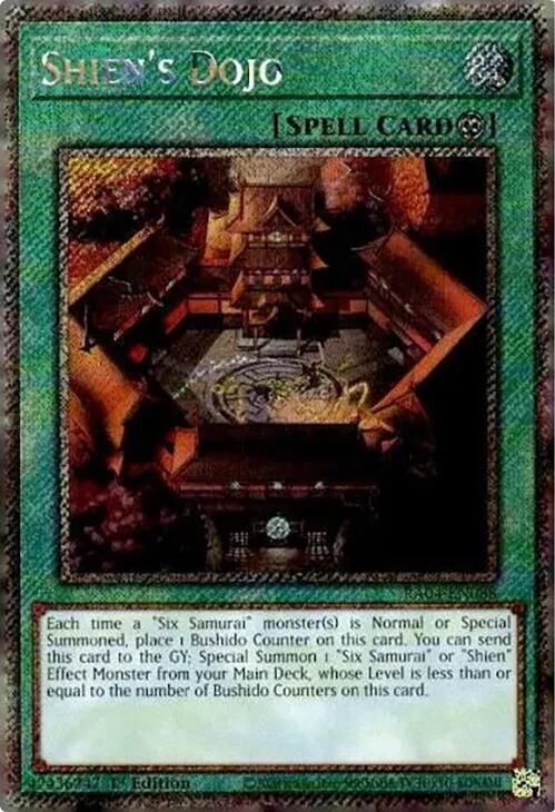 Shien's Dojo [RA04-EN088] Platinum Secret Rare | Black Swamp Games