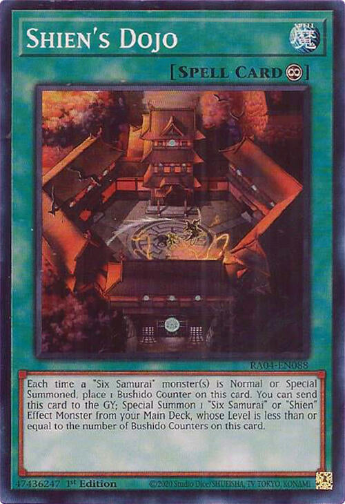 Shien's Dojo [RA04-EN088] Super Rare | Black Swamp Games